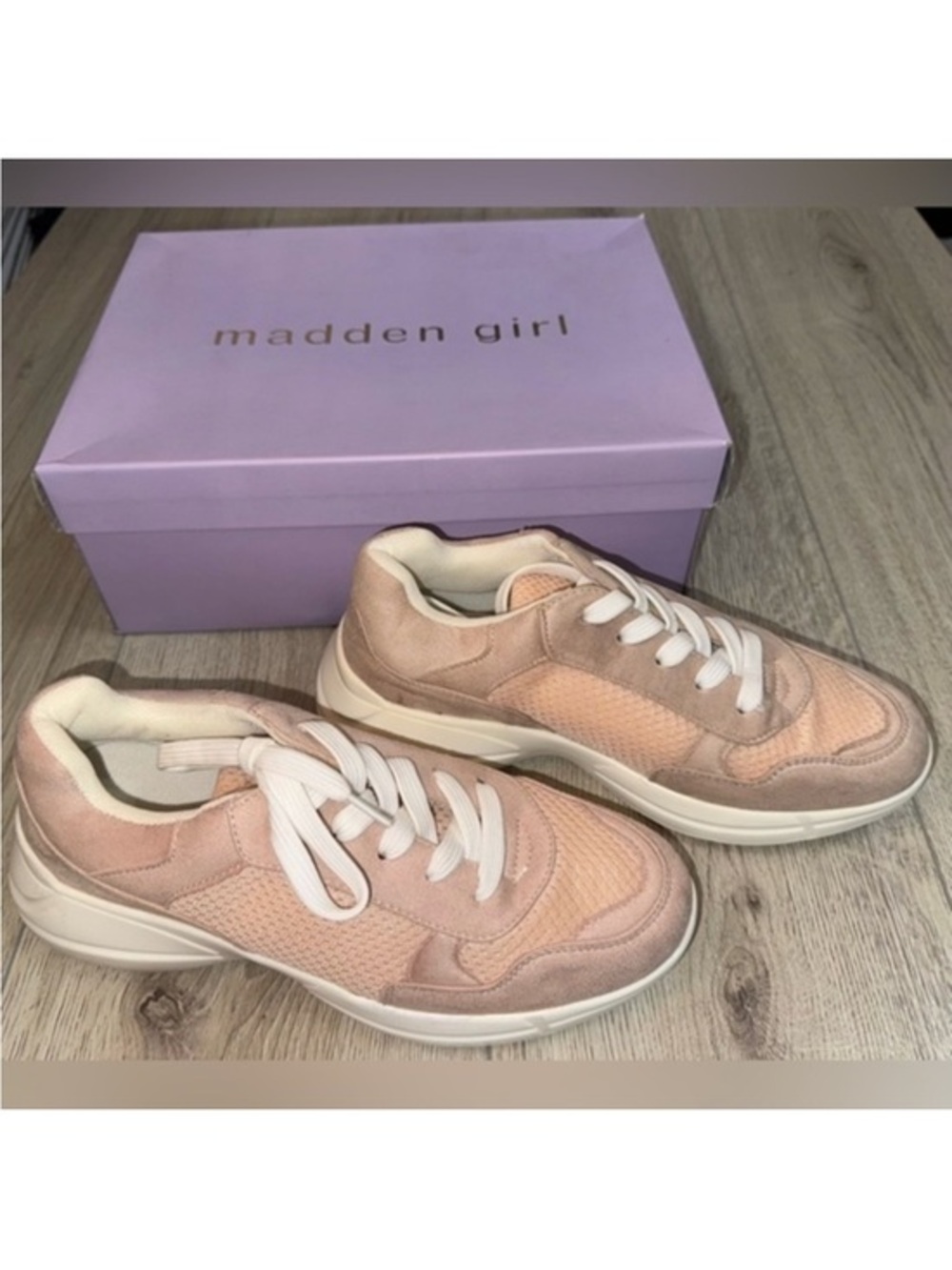 Madden Girl burrel dad Women's Pink Casual Sneakers shoes